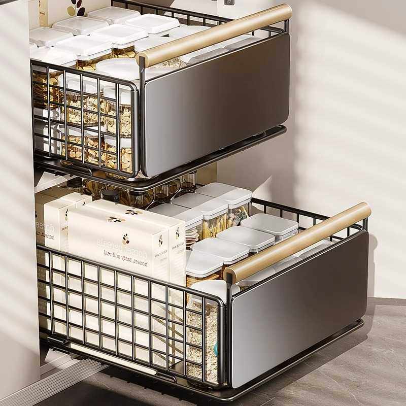 可折叠厨房抽拉式置物架下水槽抽屉拉篮橱柜内超深放调料餐具收纳,电子元器件市场,其它元器件,淘宝优惠券,粉丝福利购,淘宝优惠卷