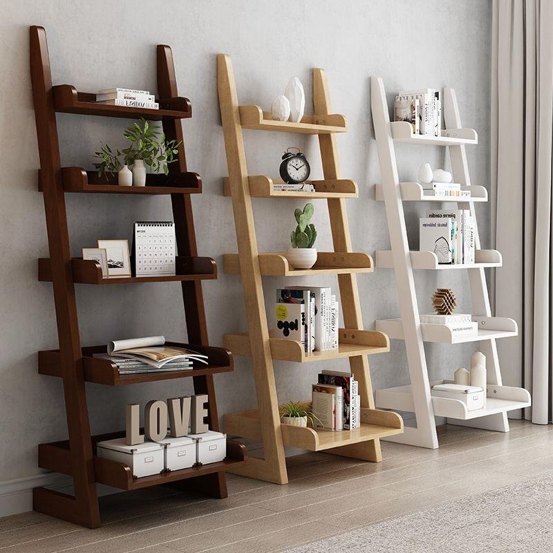 实木置物架客厅卧室书架现代简约多层落地花架日式创意收纳陈列架