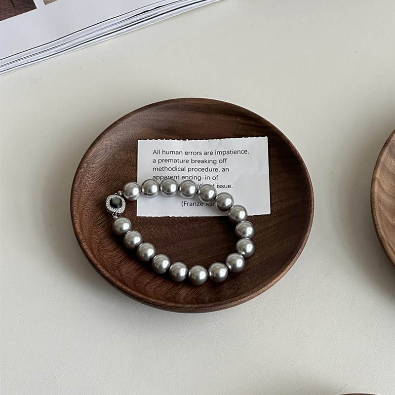 实木首饰盘香薰托盘装饰摆件轻奢高级感拍照Q道具桌面杂物收纳盘