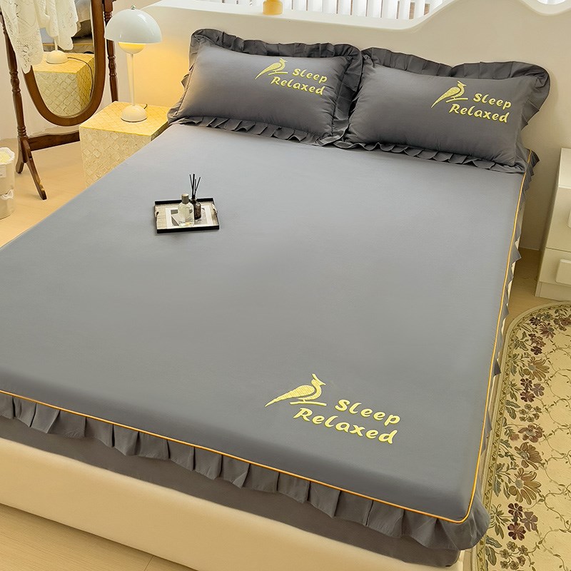 床笠单件防滑e水洗棉床套罩2024新款床单全包席梦思床垫防尘保护