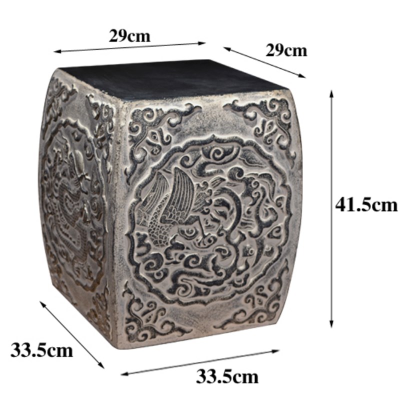 仿石雕门墩圆形柱子庭院别墅院子装饰F石凳板凳石鼓墩花园底座摆