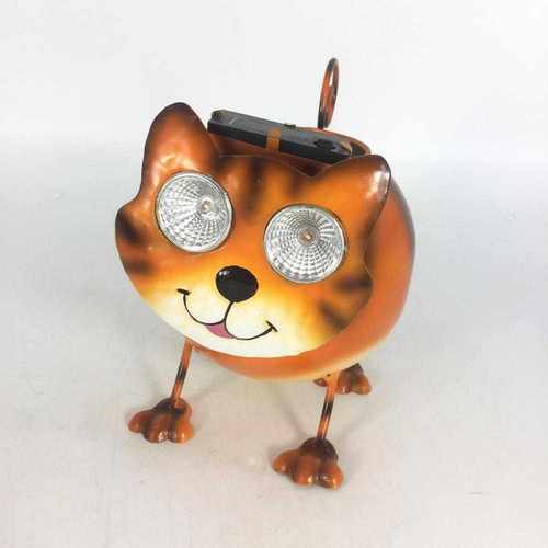 跨境太阳能铁艺花盆 LED花园灯花草播种机动物造型花草栽培工艺品