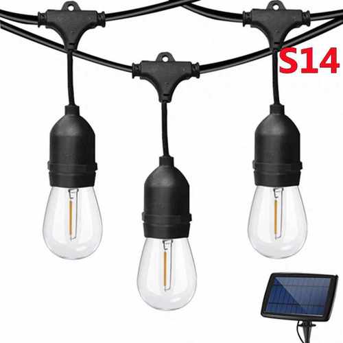 厂家直销3W太阳能15LED球泡灯S14装饰灯婚庆灯防雨暖光灯串草坪灯