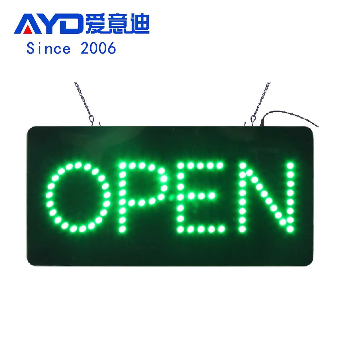 亚马逊热卖高亮灯珠LED open sign亚克力面板门头LED广告牌灯箱