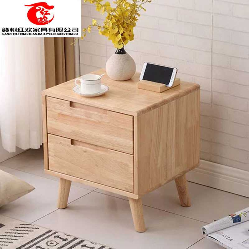 日式实木床头柜 厂家直销 北欧橡胶木卧室家具配套系列床头柜