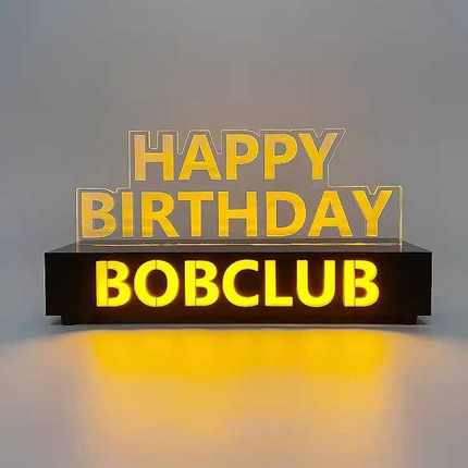 酒吧发光举牌预留牌VIP桌面生日氛围灯牌KTV包厢生日派对气氛道具