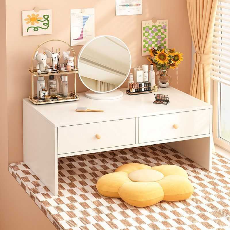 飘窗置物架化妆桌梳妆台 卧室坐地ins风小桌子榻榻米茶几小型矮桌