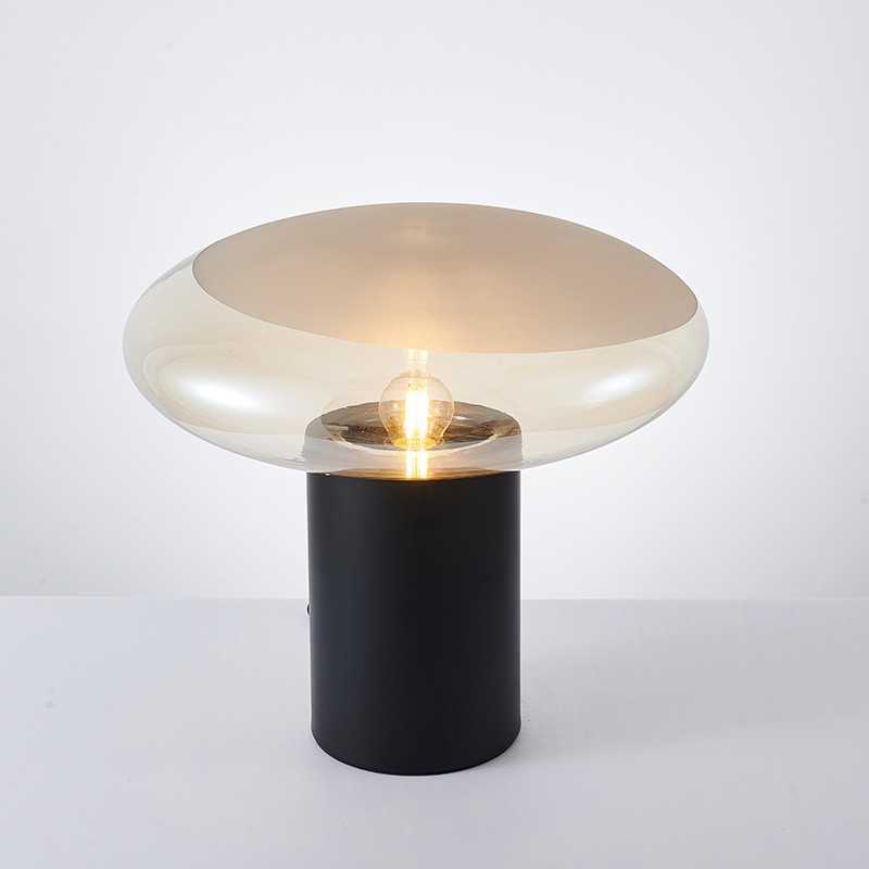 后现代轻奢玻璃台灯北欧简约设计师创意客厅卧室床头装饰蘑菇灯具