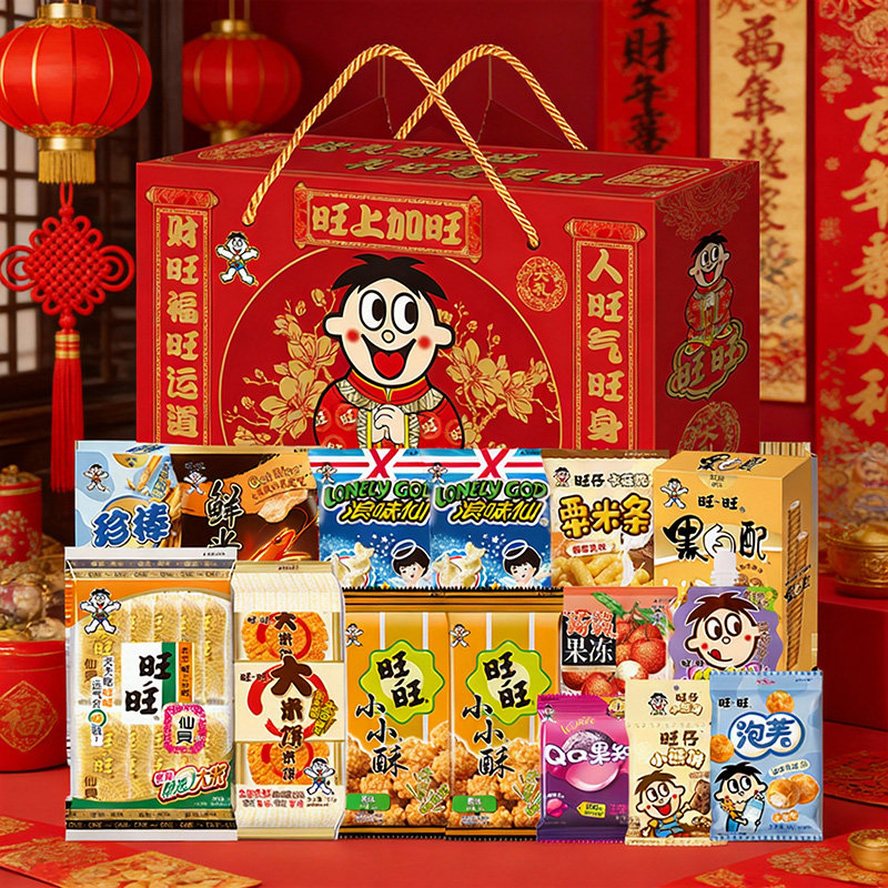 旺旺旺上加旺大礼盒985g马年春节送礼零食礼包新春佳节礼袋,零食/坚果/特产,膨化食品,淘宝优惠券,粉丝福利购,淘宝优惠卷