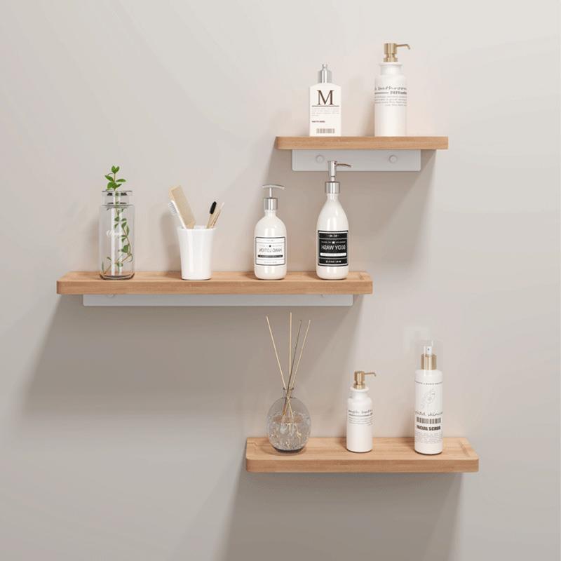 非合成木实木墙上置物架隔板墙面木板置物板搁板挂墙一字板防霉菌