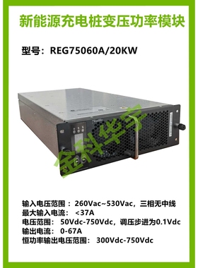 英飞源REG75060A充电桩模块750VDC/67A/20KW恒功率支持CAN通信