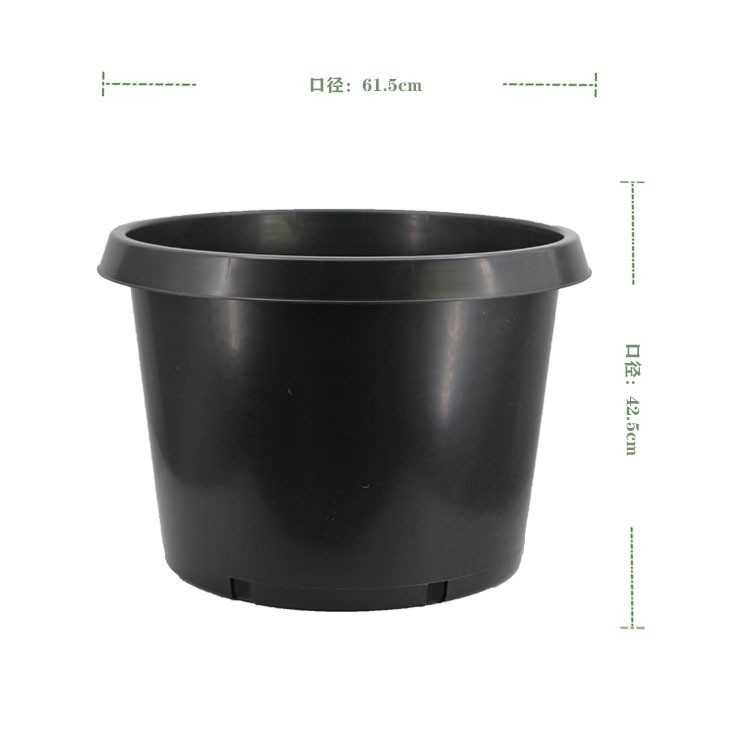 厂家直供25加仑盆 黑色塑料种植大号育苗园艺果树25加仑花盆