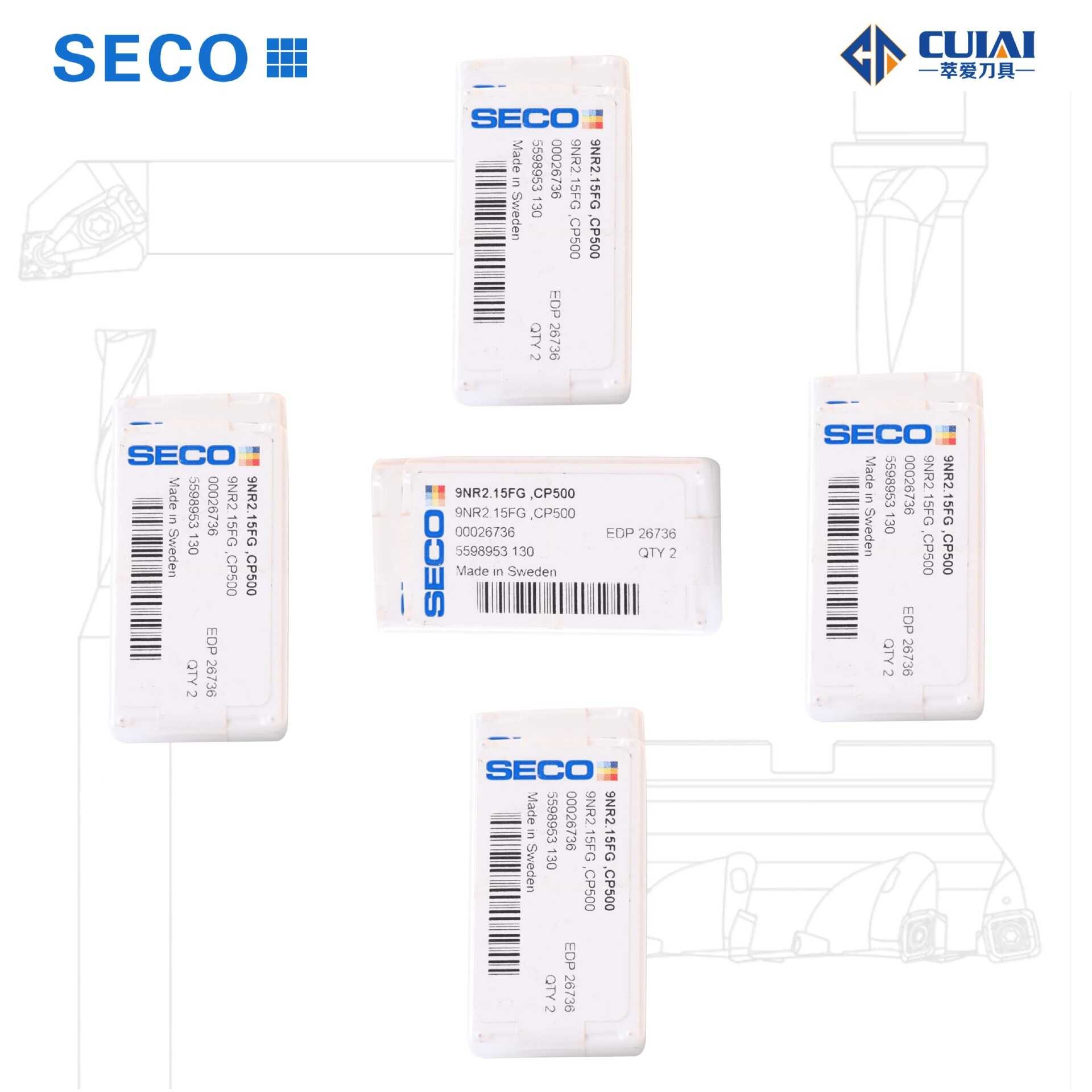 优惠SECO瑞典山高螺纹刀片9NR2.15FG.CP500/12ER1.20FD CP500