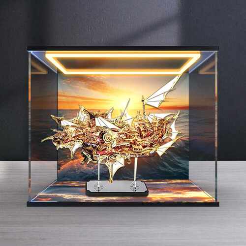 适用 PIECECOOL/拼酷 九舟3D立体拼图国风模型回型灯亚克力展示盒