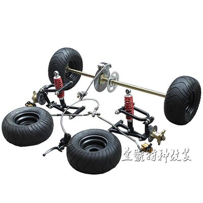 四轮漂移车摩托车沙滩车卡丁车改装悬挂后轴后桥总成摇臂6寸滑胎