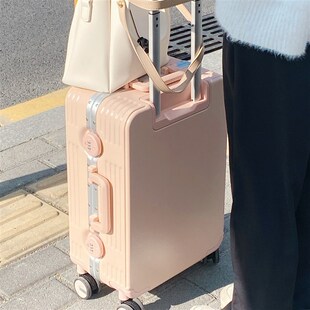 玉粉色高颜值行李箱女大容量樱花粉2023年新款拉杆密码旅行皮箱子