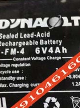 DYNAVOLT蓄电池 3-FM-4 6V4AH 电子称 玩具车 童车 电灯用电瓶