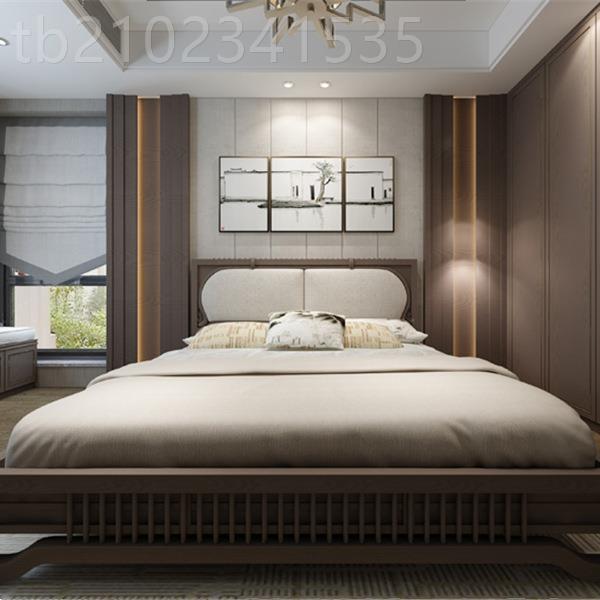 新中现式实木床代金简约乌木双人ETK床轻奢11.5主卧.8米婚床卧室