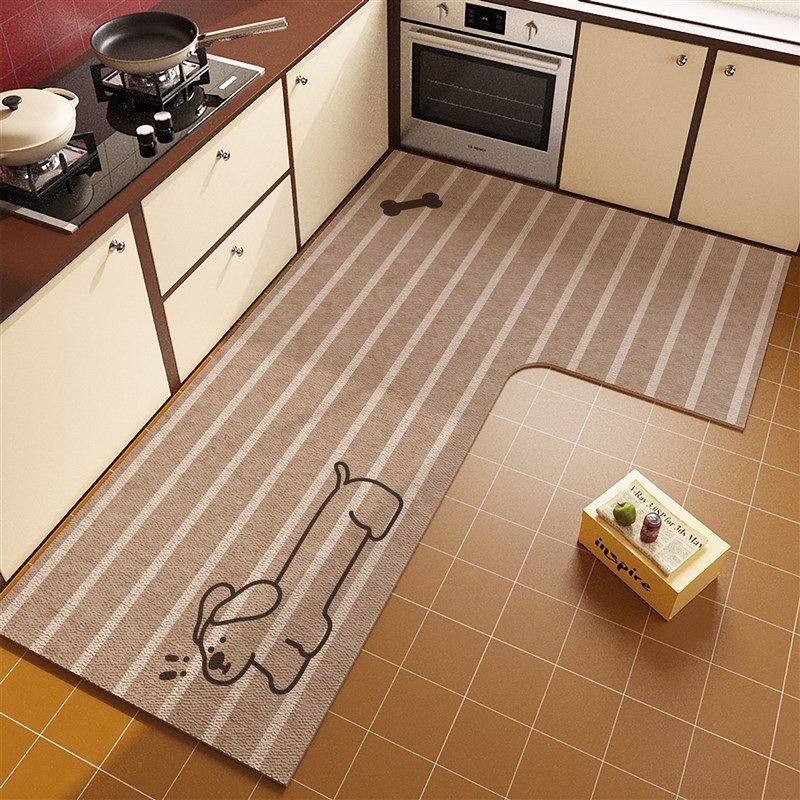 厨房专用L型地垫可擦免洗防水防油防滑门垫脚垫7字形吸水吸油地毯,居家布艺,厨房地垫,淘宝优惠券,粉丝福利购,淘宝优惠卷