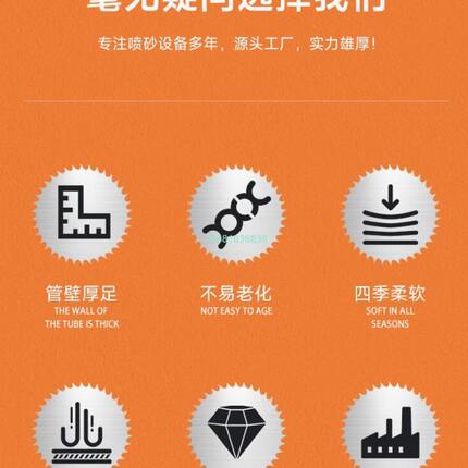 黑色夹布橡胶管软管耐磨高压水管喷砂耐油橡胶管喷砂机配件按米卖