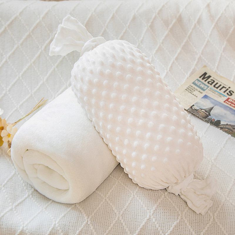 创意糖果抱枕被子两用二合一毯子办公室午休枕头床U上抱枕睡觉靠