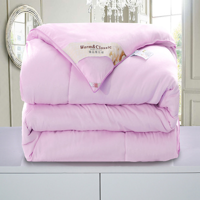 桑蚕丝被100%全棉被子冬被春秋双人棉被加厚保暖单人丝.棉空调被