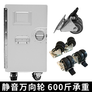 煞车转橡航向静音小胶重型煞储推带车带空车轮万滑轮子静音向定向