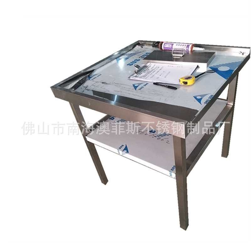 不锈钢桌子  生产车间304#砂光不锈钢流水操作台打包荷台