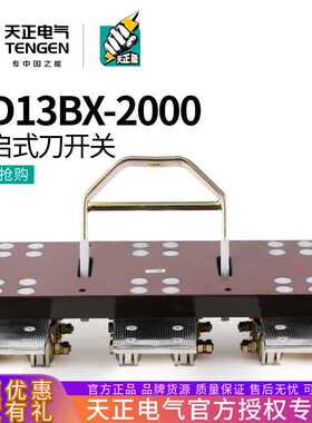 TENGEN天正HD13BX-2000/31隔离闸刀开关单投旋转3P三线4P三相380V