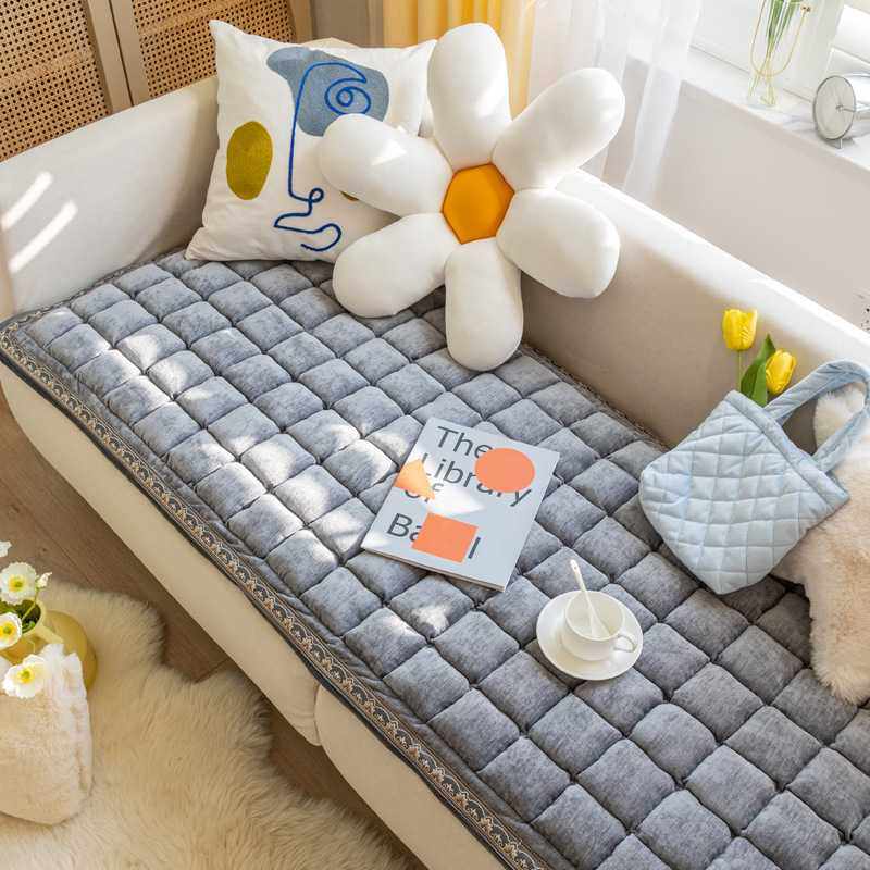 出口韩国外贸手工拼接沙发垫防滑加厚款客厅馒头垫子盖布四季通用