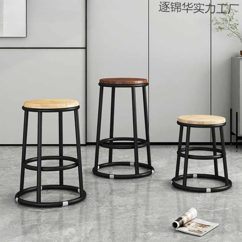 加厚吧台游戏厅家用脚凳高脚酒吧手机柜台凳子圆凳台椅