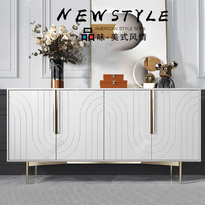 北欧钢琴鞋柜钢琴烤漆餐边柜现代简约对开门玄关大容量收纳储物柜