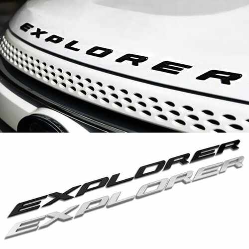 适用于FORD福特探险者机头盖改装金属字母EXPLORER车标车身装饰贴