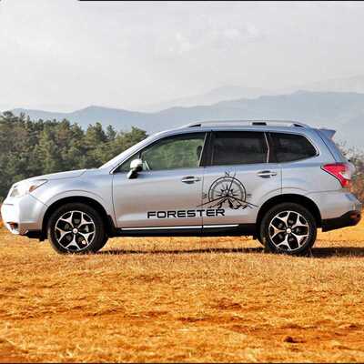 适用于斯巴鲁forester森林人侧裙车贴贴纸汽车拉花改装装饰划痕贴