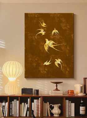 金飞燕 中国风客厅装饰画中古2024新款餐厅挂画高级感卧室壁画