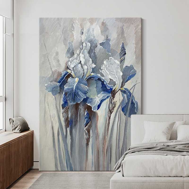 纯手绘油画客厅抽象装饰画沙发背景墙大幅落地画玄关走廊花卉挂画