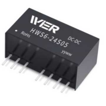 微尔WlER DC-DC 6W模块电源 小型SIP封装 HWS6-24S09