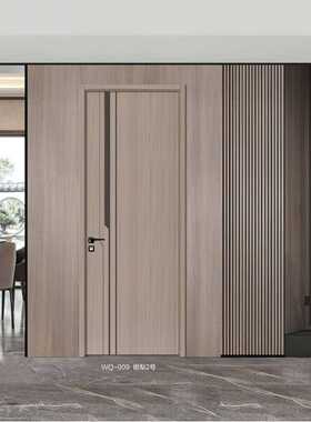 江山木门厂家直销 简约时尚优质PVC免漆复合科技木室内门