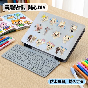 40张可爱动漫多罗猫咪表情包贴纸儿童玩具贴纸画装饰笔记本头盔冰箱水杯行李箱吉他桌子柜门DIY防水防潮贴纸