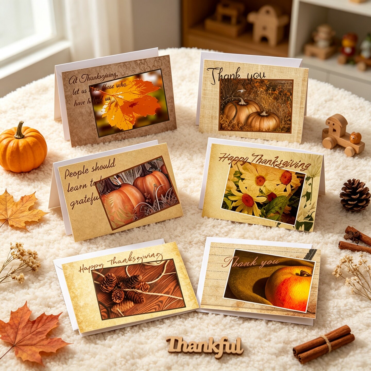 古早感恩节贺卡Thanksgivingcard