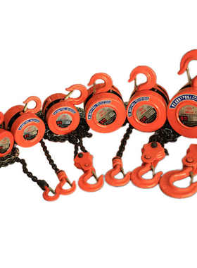 怀鸽HS-Z0g2型圆形双炼手拉葫芦倒炼起重设备吊机具锰钢炼条橙色2