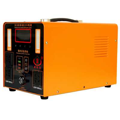 便携式正弦波储能电源 1000W 50000mAh 3USB+车充输出+Type-C+LCD