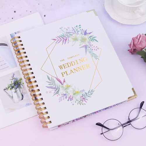 跨境英文婚礼策划计划本wedding planner线圈笔记本A4记事本