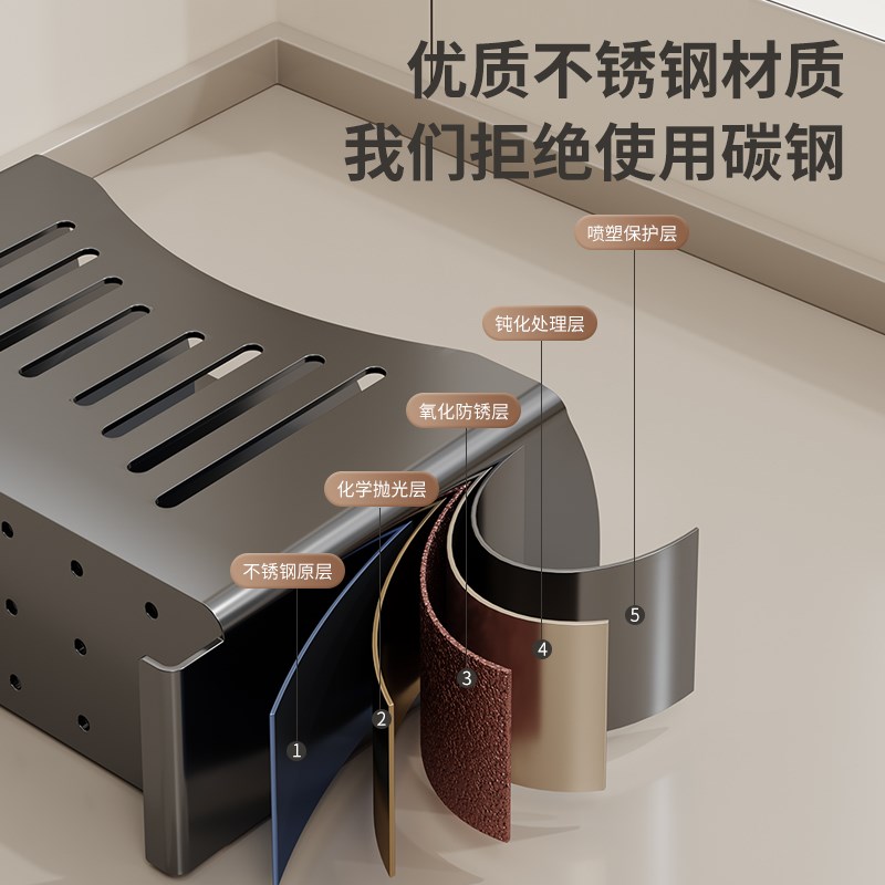不锈钢筷子筒壁挂式筷子收纳盒厨房家用沥水新款桶笼篓勺子置物架