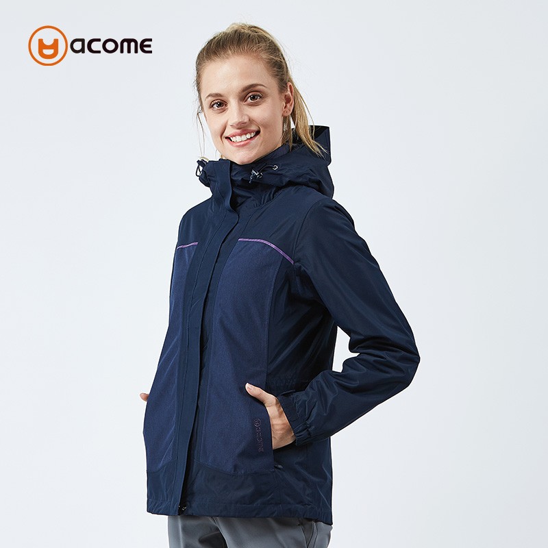 图途户外Acome阿珂姆女式羽绒内胆冲锋衣可拆卸两件套徒步登山服