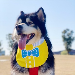 宠物猫咪狗狗围兜中大型犬防水口水巾松狮萨摩金毛阿拉哈士奇围嘴