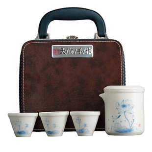 露营外出一壶三杯泡茶壶茶杯带S过滤内胆便携快客 旅行茶具套装