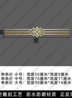玻璃装饰贴条透明厨房阳台客厅推拉门上的贴纸防撞腰线横条贴画花