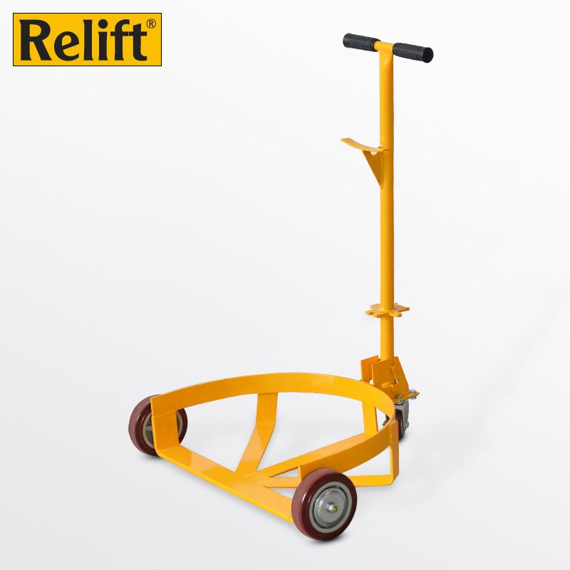 锐励DC500低位手动油桶搬运车500kg便携式简易手推油桶车移动