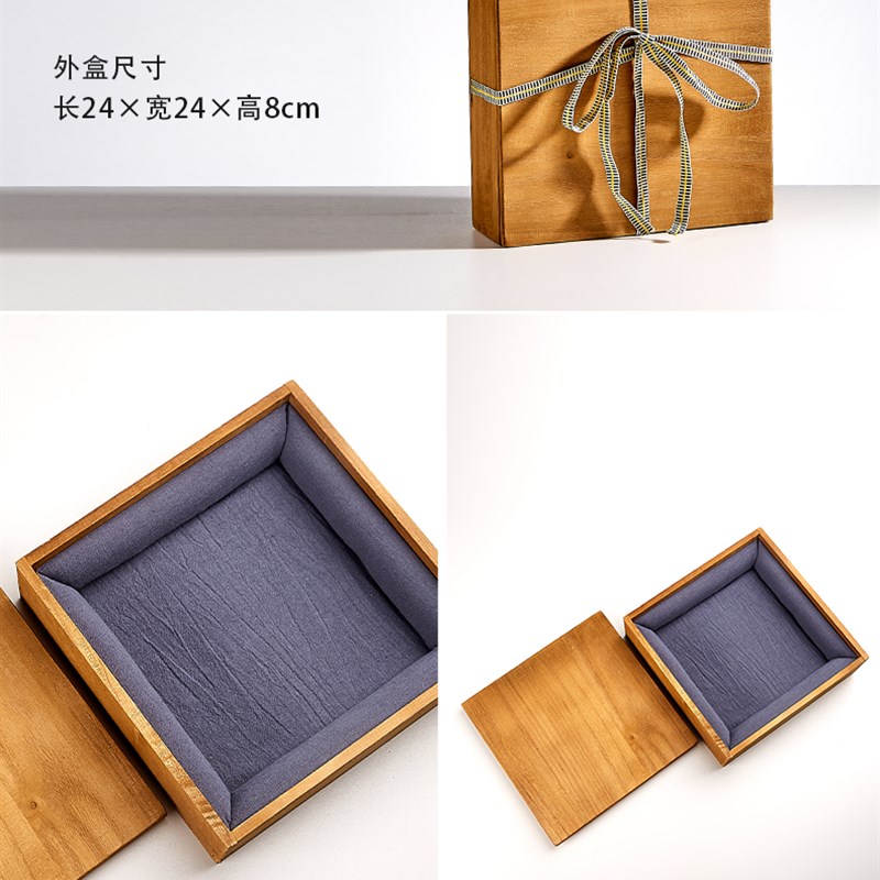 复古木盒长方形收纳盒子v实木质包装礼盒定做定制礼品盒空盒